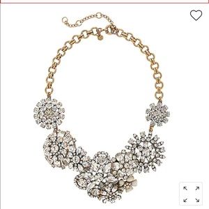 J Crew lattice flower necklace. Czech rhinestones, reconstituted stones, brass.